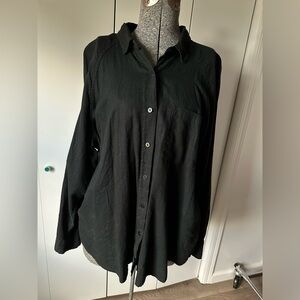 Universal Thread black linen Button-Up Shirt